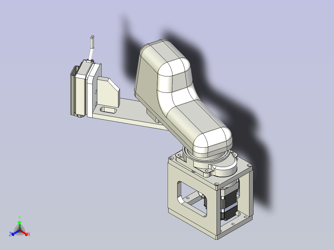 Scara 1kg 机械臂 三维模型图纸主视图