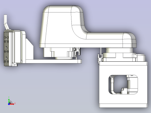 Scara 1kg 机械臂 三维模型图纸前视缩略图