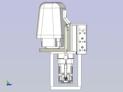 Scara 1kg 机械臂 三维模型图纸左视缩略图