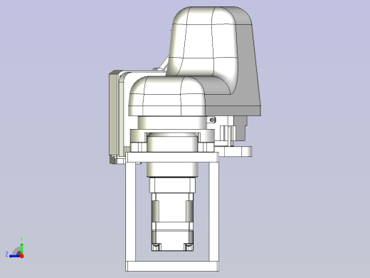 Scara 1kg 机械臂 三维模型图纸右视缩略图