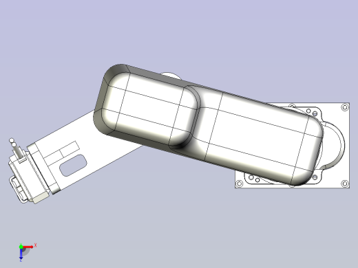 Scara 1kg 机械臂 三维模型图纸俯视缩略图