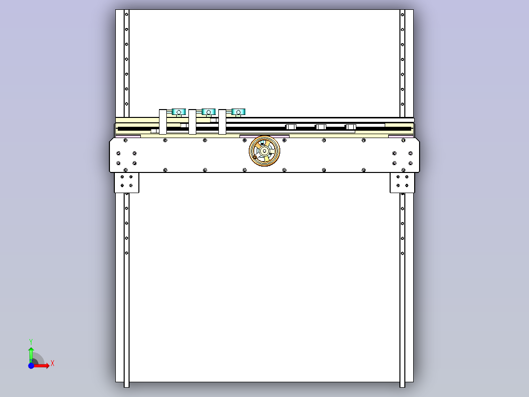 一款变形测量设备3D图纸前视图