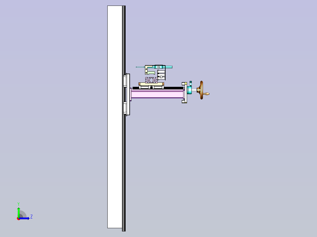 一款变形测量设备3D图纸左视图