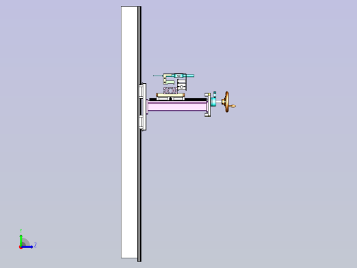 一款变形测量设备3D图纸左视缩略图