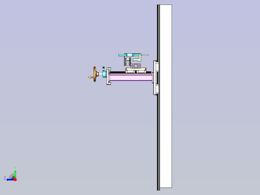 一款变形测量设备3D图纸右视缩略图