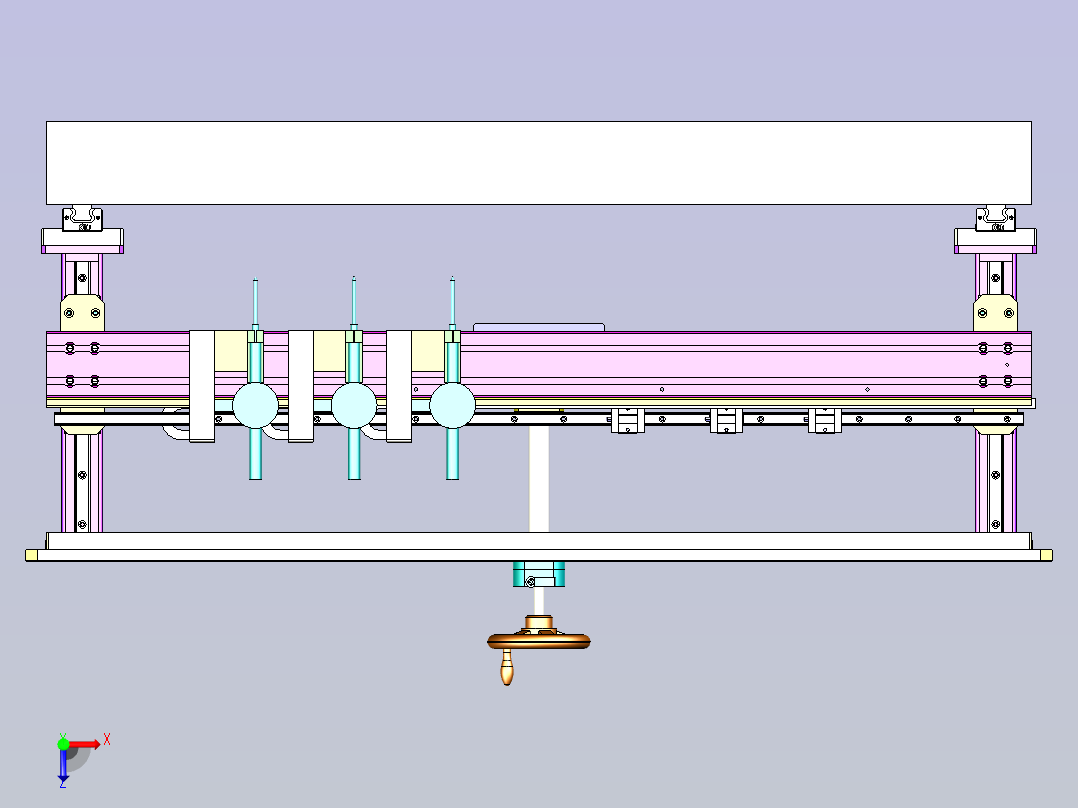 一款变形测量设备3D图纸俯视图
