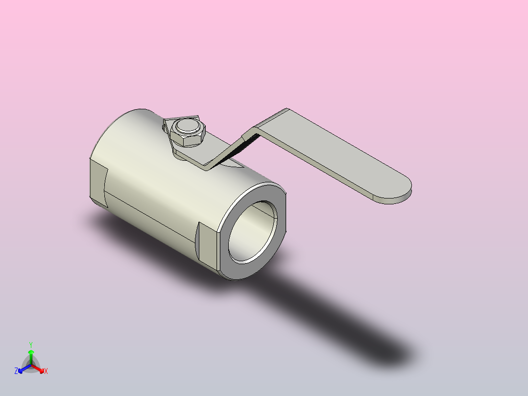 锻钢普通型球阀DN32主视图