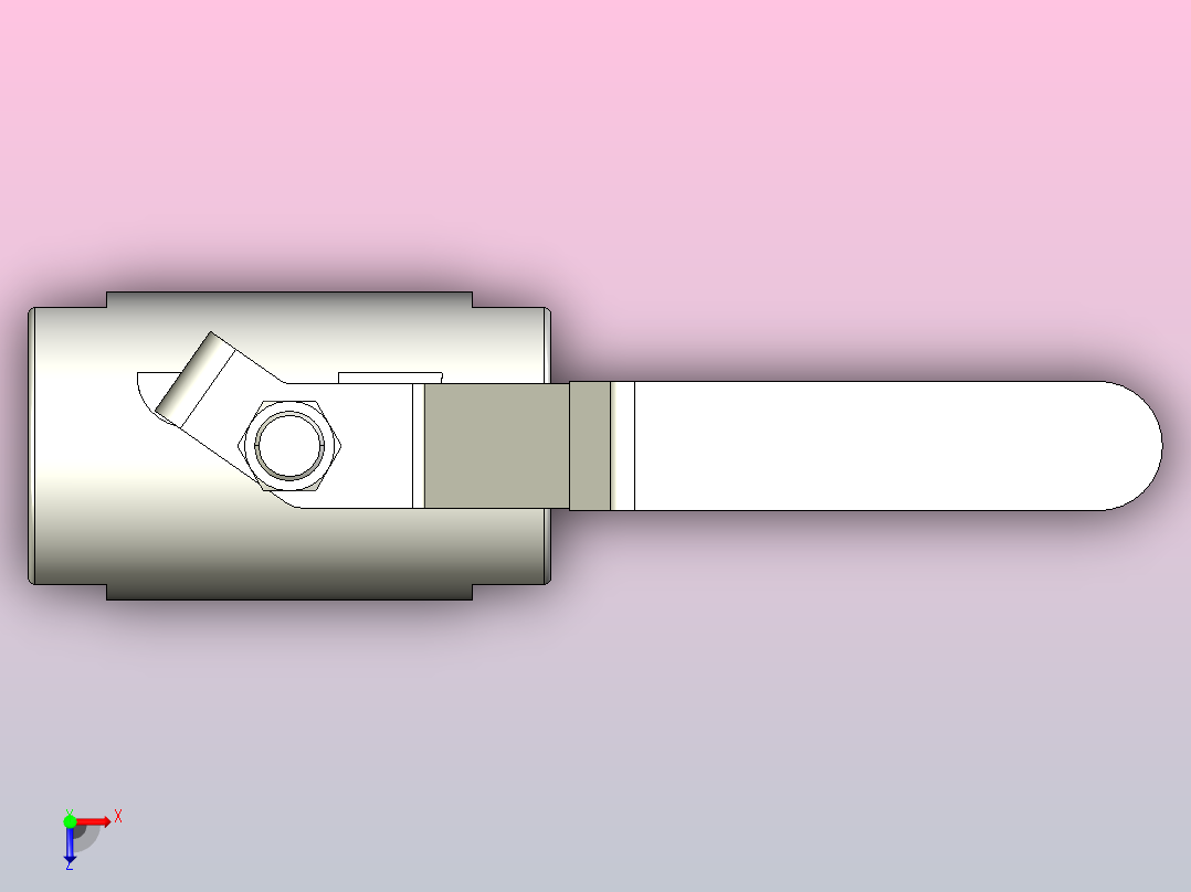 锻钢普通型球阀DN32俯视图