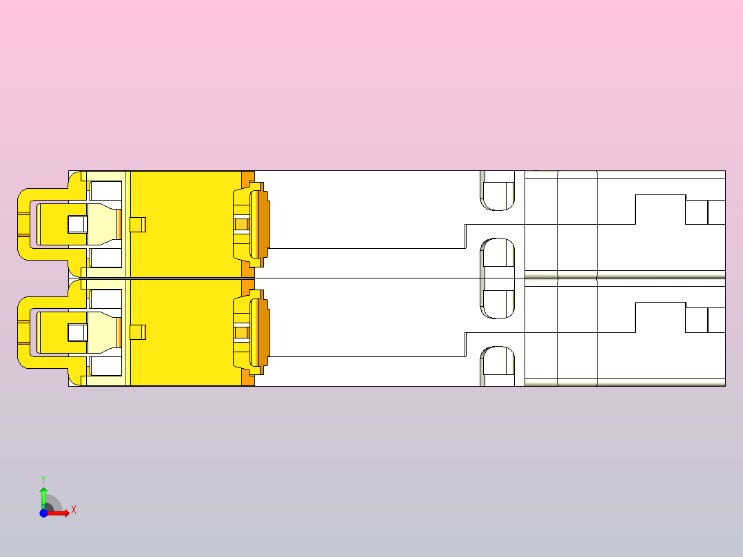 NBH-40J 2P小型断路器三维模型202404前视图