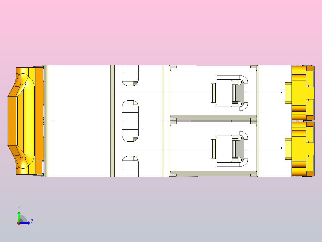 NBH-40J 2P小型断路器三维模型202404左视图