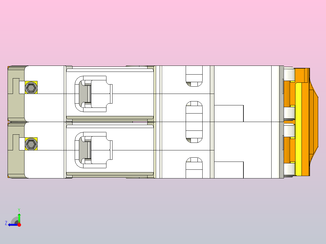 NBH-40J 2P小型断路器三维模型202404右视图
