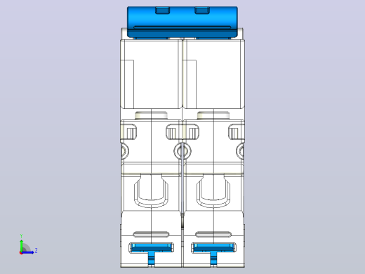 NBDP-63 2P小型断路器三维模型202404左视缩略图