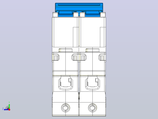 NBDP-63 2P小型断路器三维模型202404右视缩略图