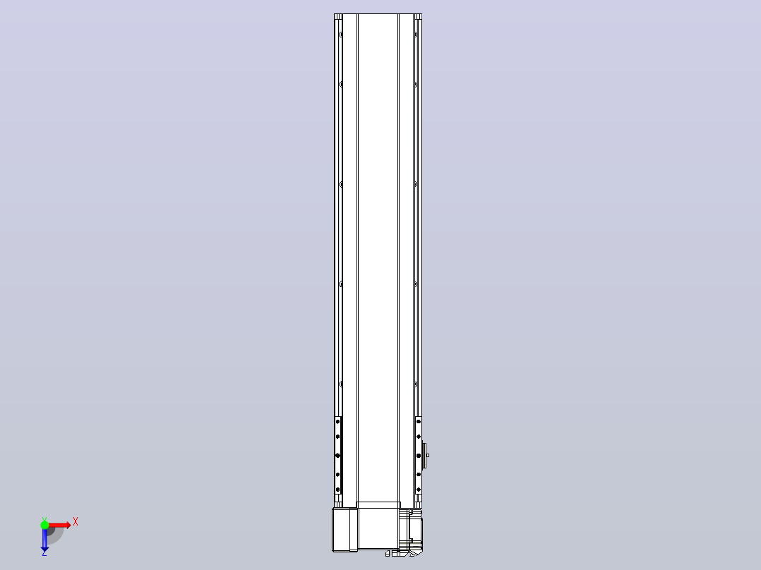 皮带直线轴半封闭可选导轨TPA-HNB-175D-140-L700-LP-C-P75-N3俯视图