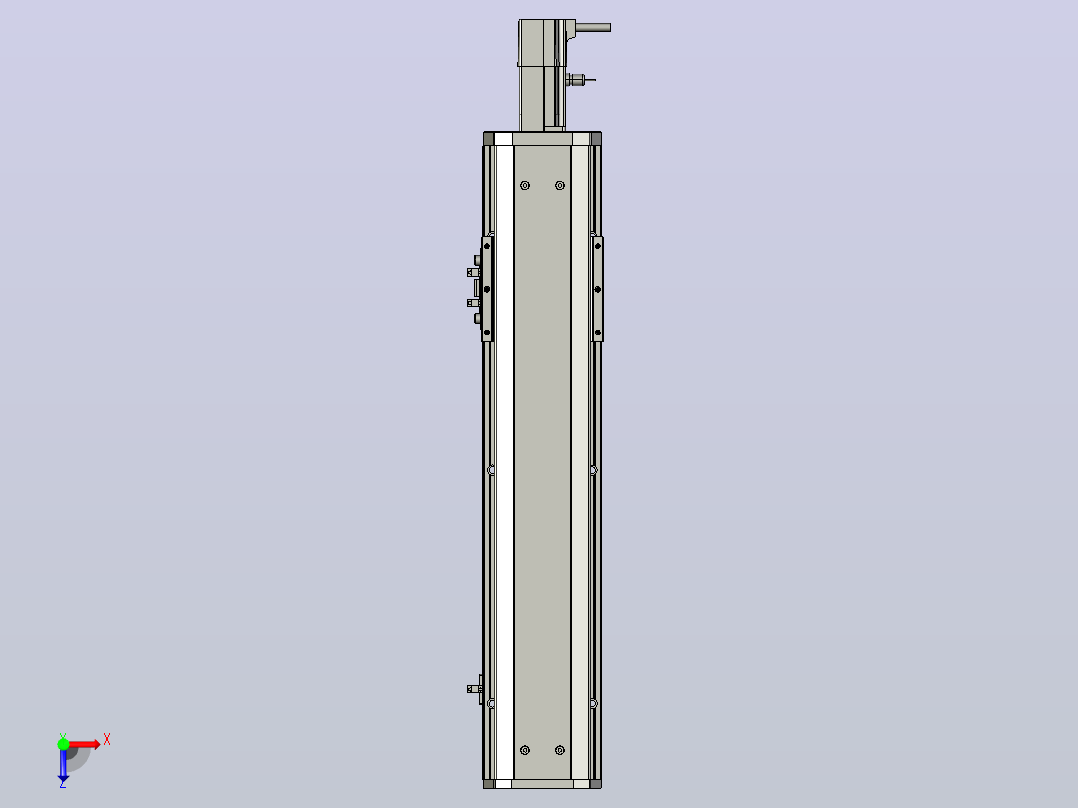 SYS12-BC-300-100W滚珠花健、支撑座、滚珠丝杠、交叉导轨、直线模组.STEP俯视图