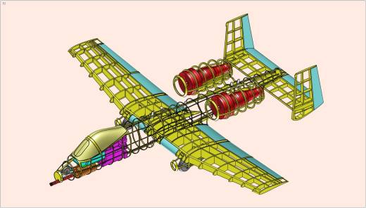 美国空军A-10A攻击机固体总成缩略图