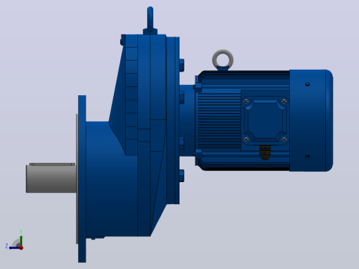RXF127法兰轴伸式安装斜齿轮减速机RX127-Y3-8P-100-M1-0°-Φ450右视缩略图
