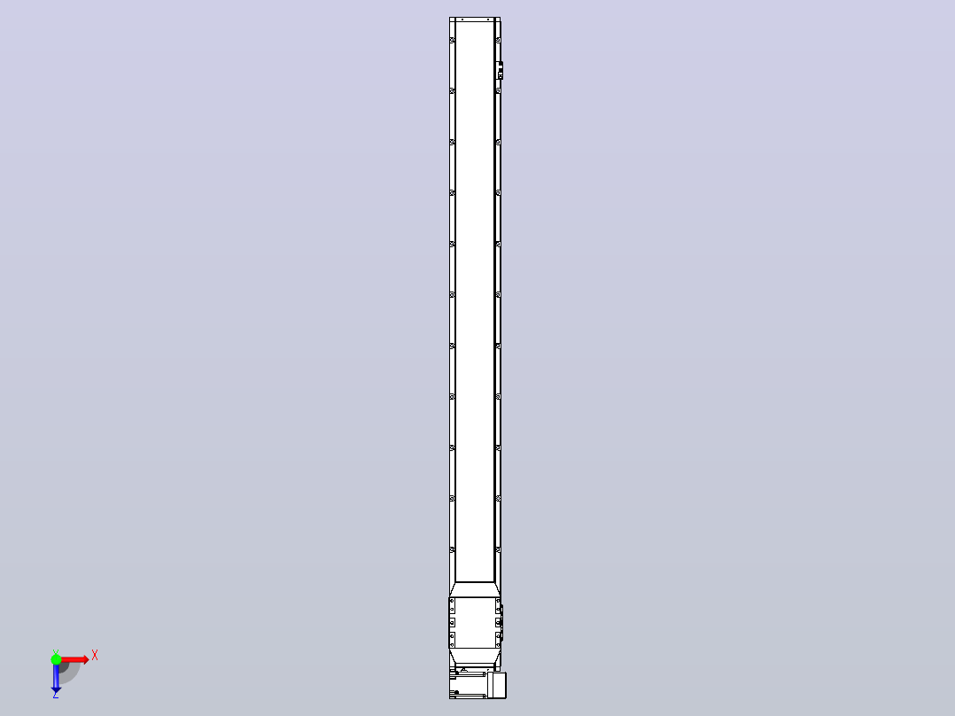 机器人皮带驱动直线轴TPA-GCB-150-P80-L1600-RU-M75-N3俯视图