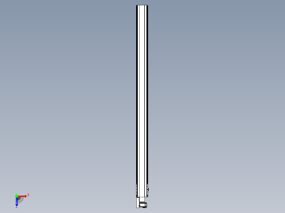 皮带直线轴半封闭可选导轨TPA-HNB-202D-140-L3000-ML-C-P75-N3俯视图