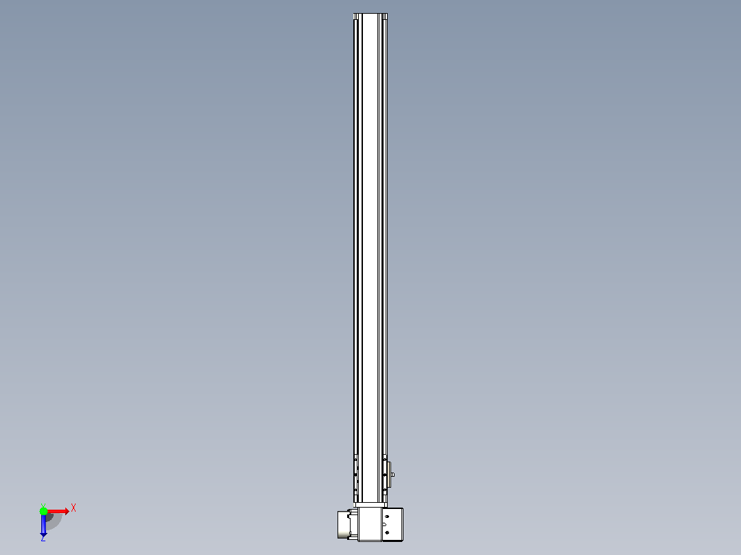 皮带直线轴半封闭可选导轨TPA-HNB-65S-90-L800-RP-Y-P20-N3俯视图