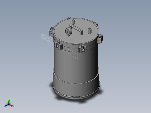 高压灭菌罐 (2)正等轴测缩略图
