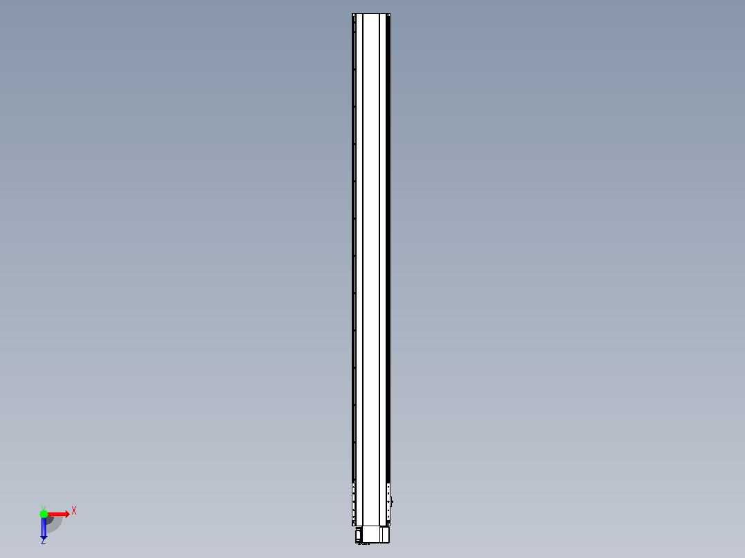 皮带直线轴半封闭可选导轨TPA-HNB-202D-140-L2400-RP-C-P75-N3俯视图