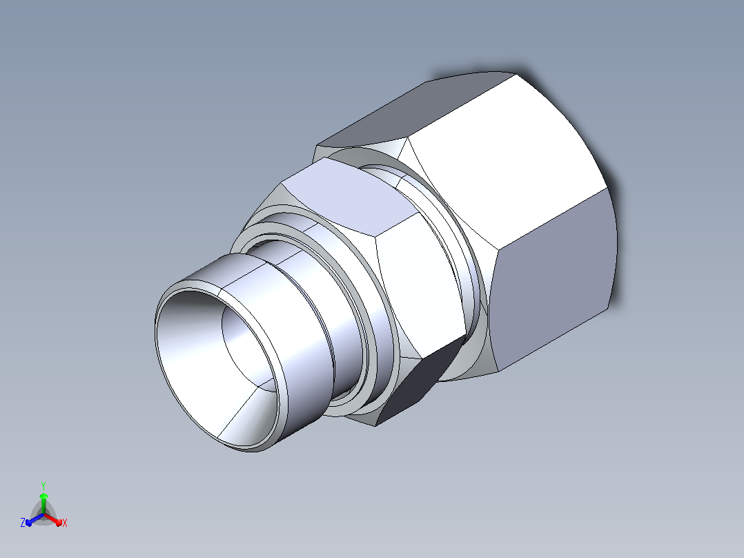 1CM-WD 1CM-WD 公制螺纹胶垫密封柱端[1DM-24-22WD-RN]正等轴测图