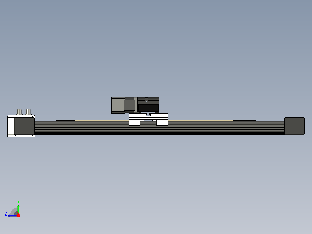 DLE-LG-0001 XY轴直线导轨3D图纸 STP格式右视图