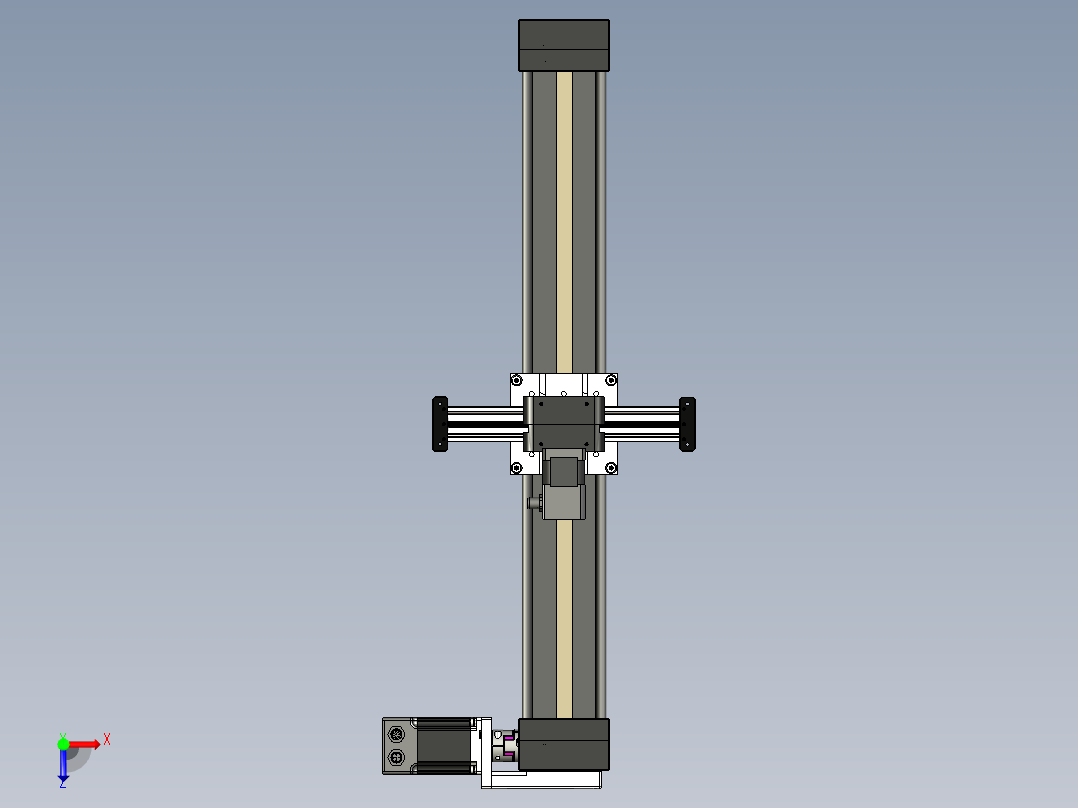 DLE-LG-0001 XY轴直线导轨3D图纸 STP格式俯视图