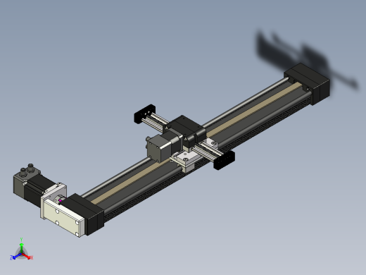 DLE-LG-0001 XY轴直线导轨3D图纸 STP格式正等轴测缩略图