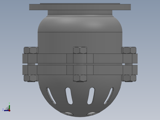 法兰底阀-304 DN50-DN500右视缩略图