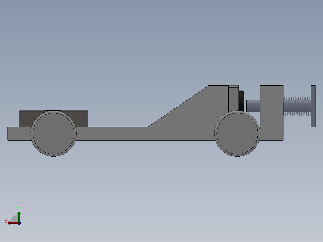 微型电池动力车后视图