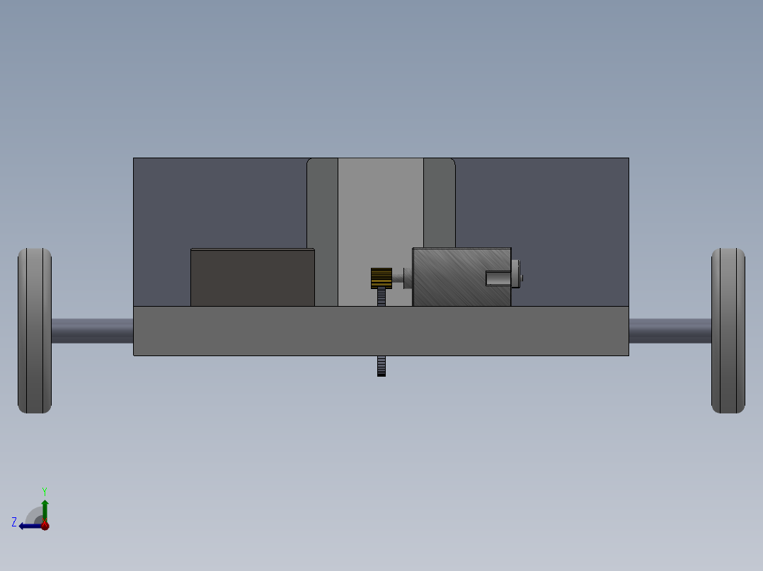微型电池动力车右视图