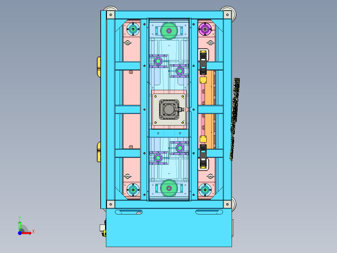 B7_热铆焊接机（双丝杆传动热熔机）前视图