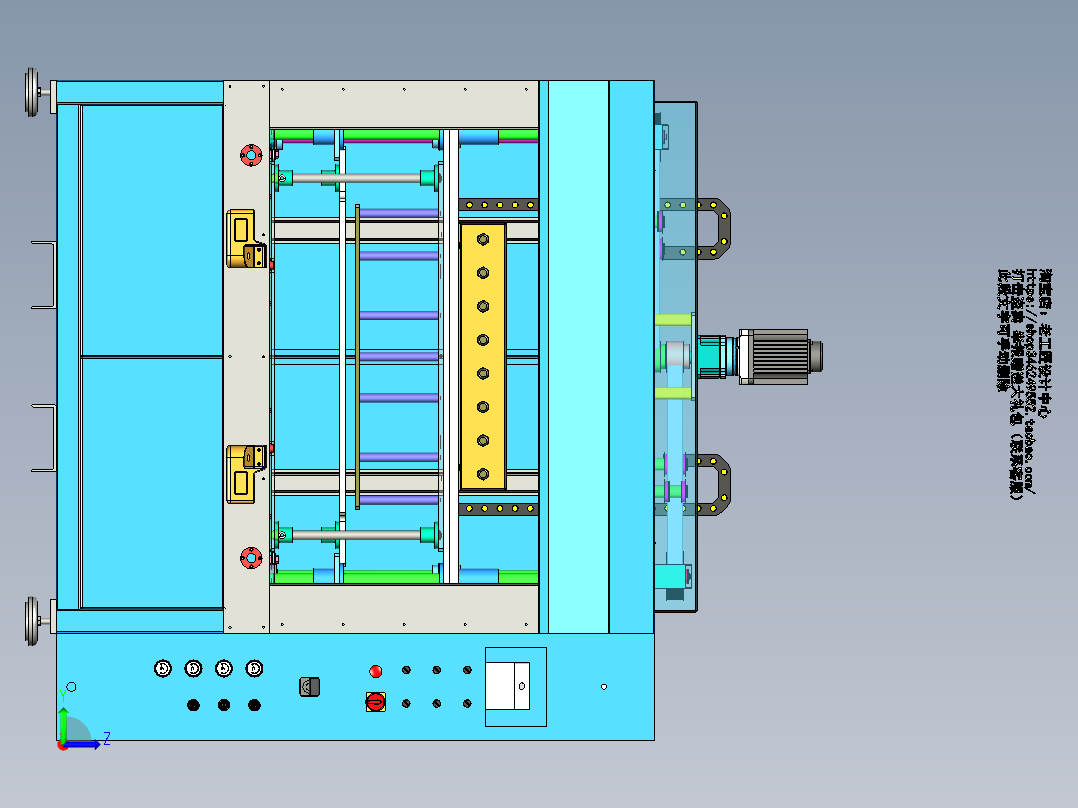 B7_热铆焊接机（双丝杆传动热熔机）左视图