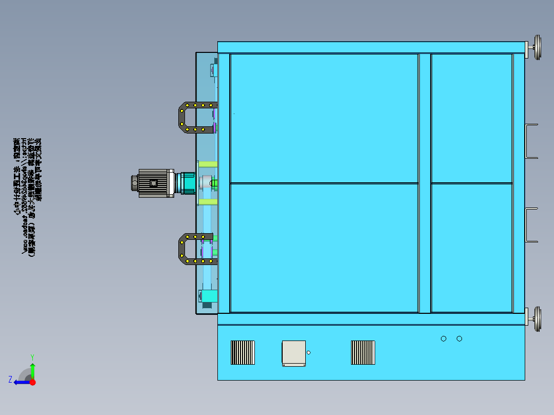 B7_热铆焊接机（双丝杆传动热熔机）右视图