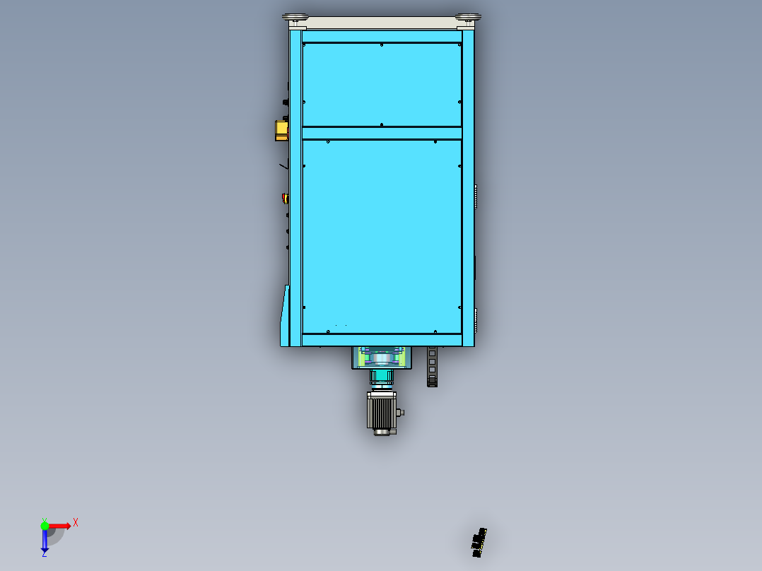 B7_热铆焊接机（双丝杆传动热熔机）俯视图