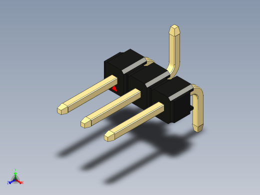 彩色公排针 100mil 2.54mm 系列-DS1022_black_03p_100mil_Type_SMT_R2_rev1.0