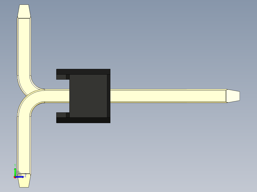 彩色公排针 100mil 2.54mm 系列-DS1022_black_03p_100mil_Type_SMT_R2_rev1.0左视图