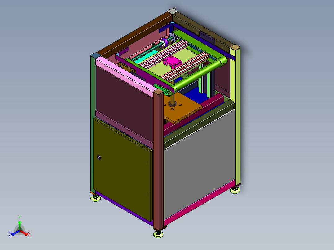 轻载气动托盘提升输送机