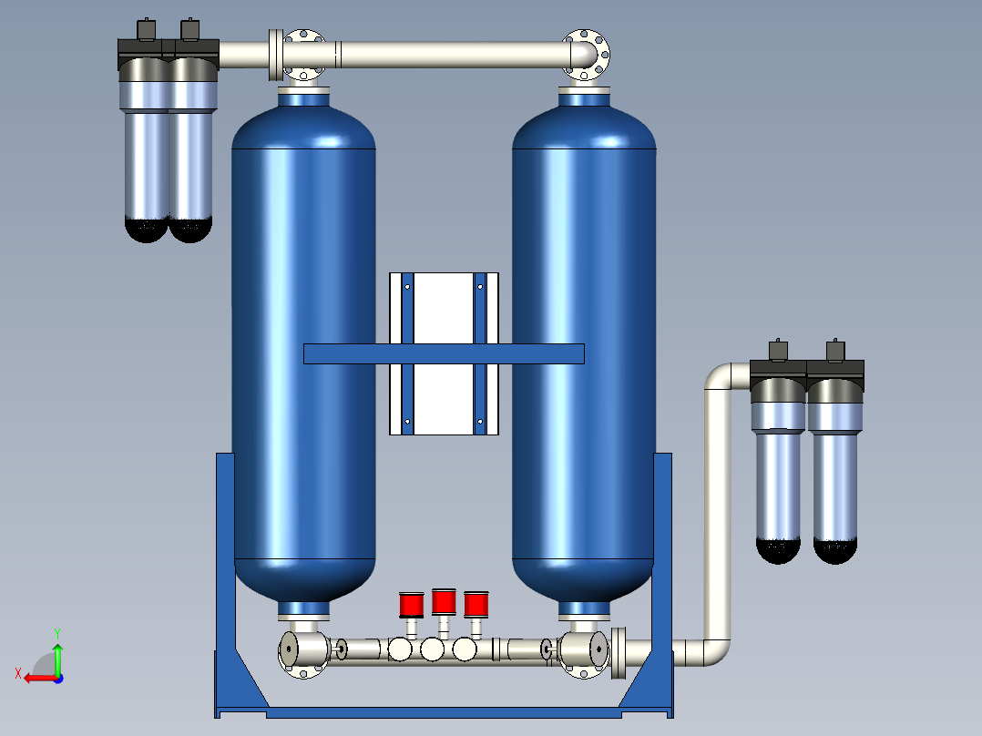 低压压缩机干燥器后视图