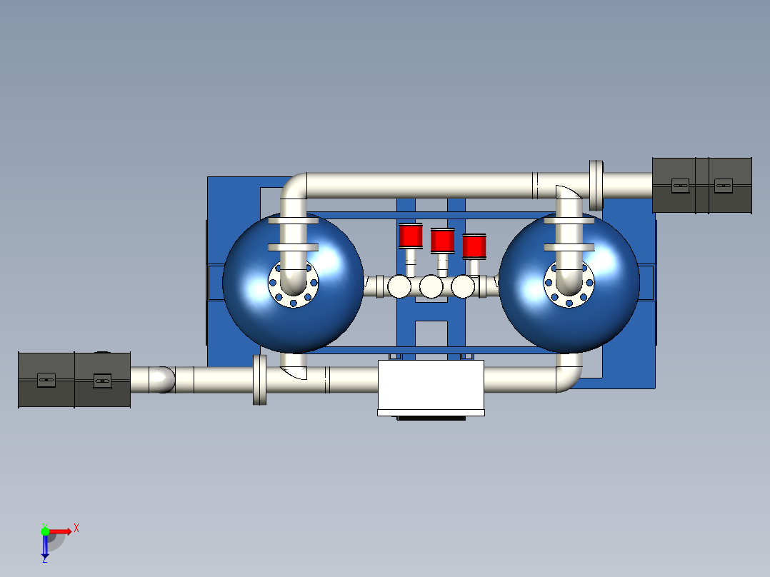 低压压缩机干燥器俯视图
