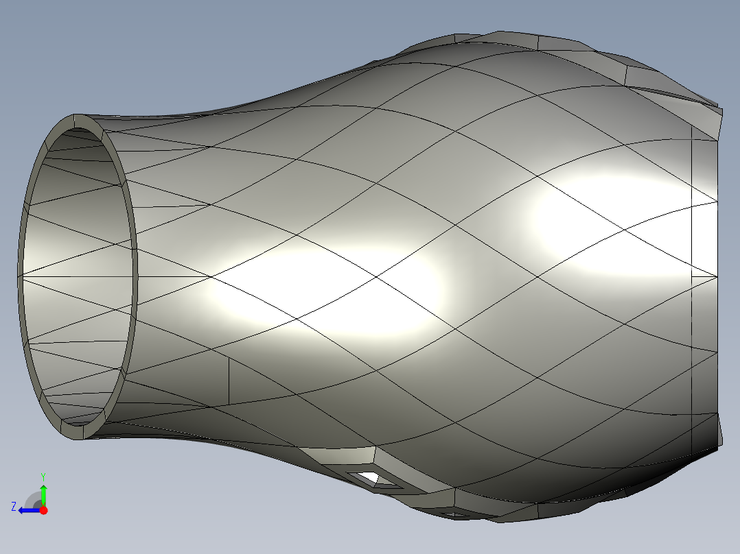 3D打印花瓶右视图