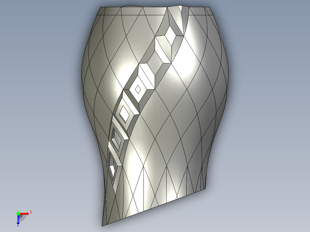 3D打印花瓶俯视图