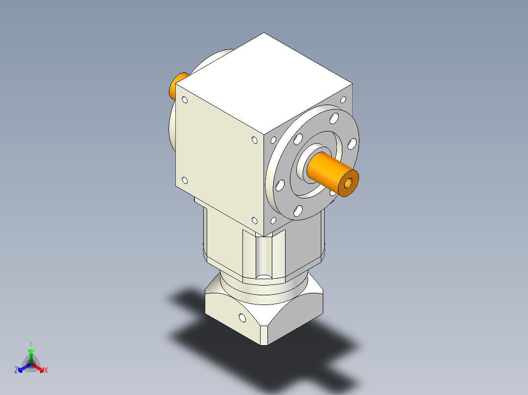 换向器PW170双轴 PLX142-L2 22-110-145-M8.stp主视图