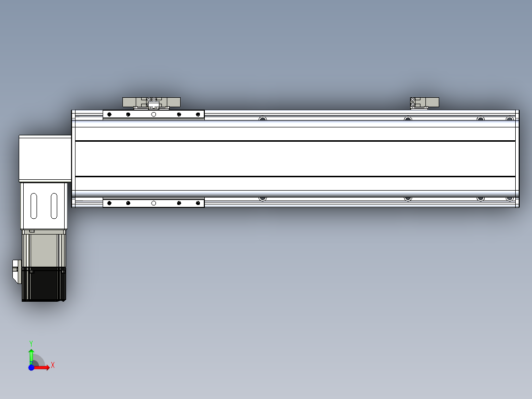 同步带滑台-半封闭B13-L90-S350-L-P40-D3前视图