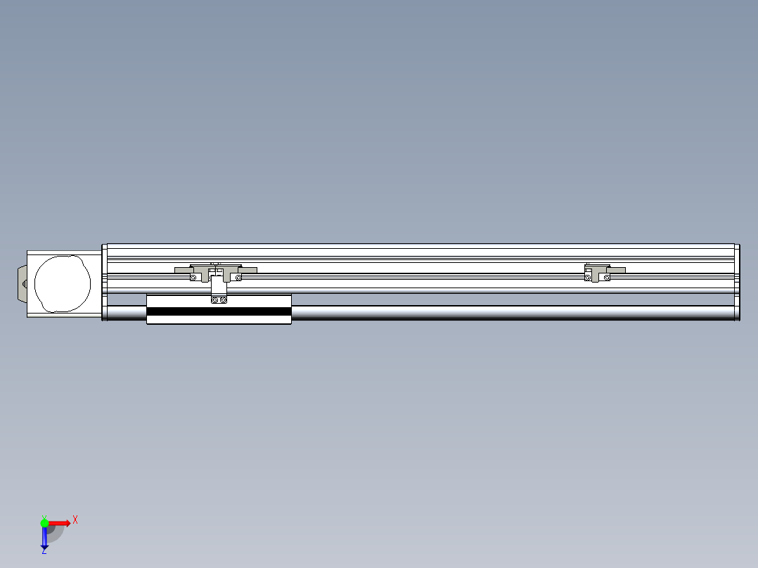 同步带滑台-半封闭B13-L90-S350-L-P40-D3俯视图