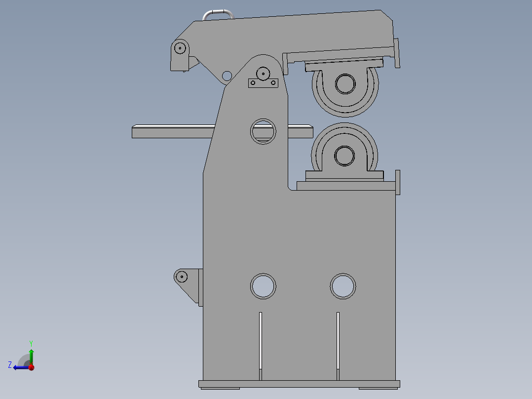 焊前夹送辊机器右视图