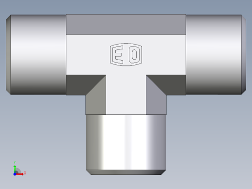 卡套式工业通用硬管接头EO_Union_tee_T08SCFX前视缩略图