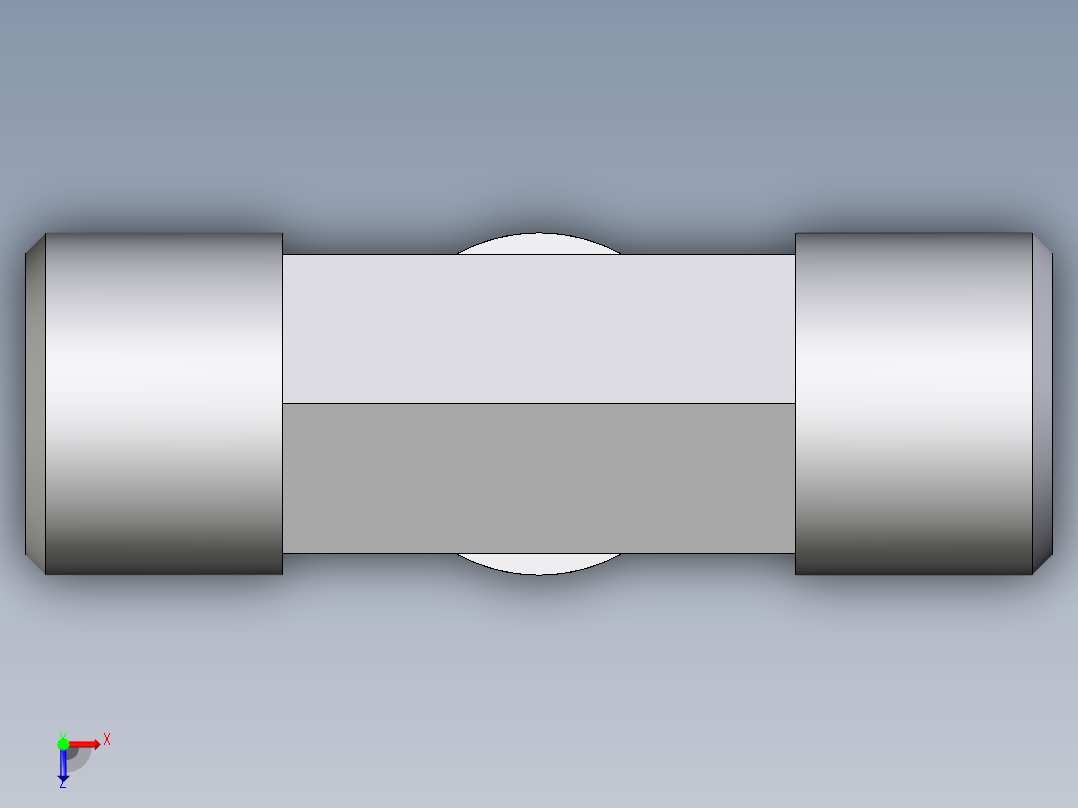 卡套式工业通用硬管接头EO_Union_tee_T08SCFX俯视图